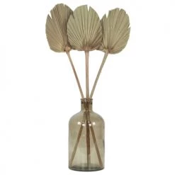 Nouveau ✔️ Ligne Déco Décoration De Jardin 3 Tiges Palmes Séchées Naturelles Feuille Palmier Lance, H.60cm 🎁