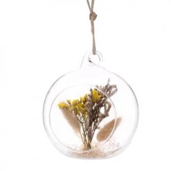 Promo ❤️ Maisons Du Monde Boule à Suspendre En Verre Et Fleurs Séchées 🔥