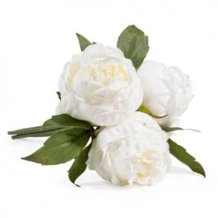 Remise 👏 Maisons Du Monde Fleurs Artificielles Et Bouquets Bouquet De Fleurs Artificielles 3 Pivoines Blanches 🎉