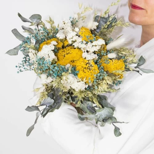 Vente flash đ RĂ©conciliation VĂ©gĂ©tale DĂ©coration De Jardin Bouquet De Fleurs SĂ©chĂ©es Ă Base D'Achillea Parker đ â Image 4