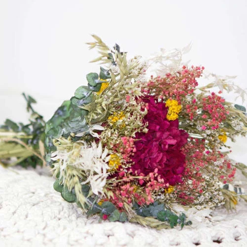 Vente flash ✔️ Réconciliation Végétale Décoration De Jardin Bouquet De Fleurs Séchées à Base D'hortensia Rose ✔️ – Image 2