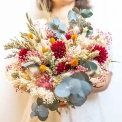 Acheter 👍 Réconciliation Végétale Décoration De Jardin Bouquet De Fleurs Séchées à Base De Chardons Rose 💯