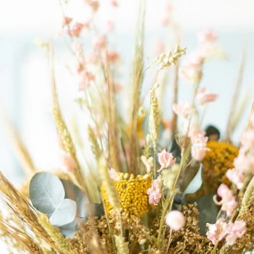 Meilleure vente 🌟 Réconciliation Végétale Décoration De Jardin Bouquet De Fleurs Séchées à Base De Delphinium Rose 🌟 – Image 4