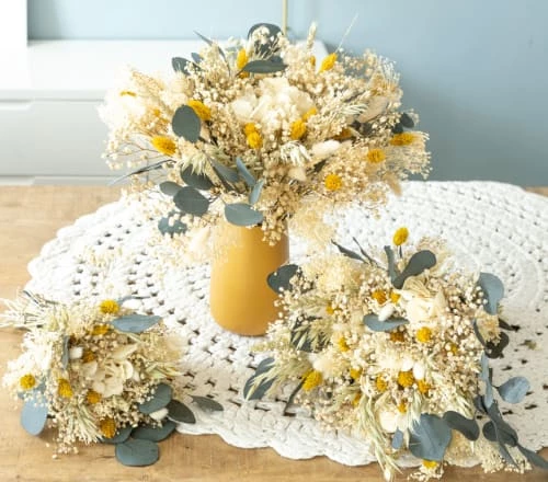 Nouveau đ§š RĂ©conciliation VĂ©gĂ©tale Bouquet De Fleurs SĂ©chĂ©es Georgette L đ€© â Image 5