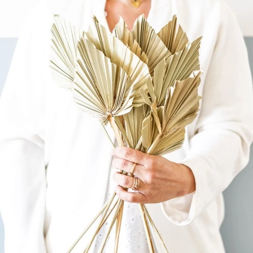 Grosses soldes đ RĂ©conciliation VĂ©gĂ©tale Bouquet De Fleurs SĂ©chĂ©es Palm Spear Naturelle X 10 Feuilles đŻ â Image 3