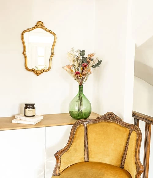 Remise đ RĂ©conciliation VĂ©gĂ©tale DĂ©coration De Jardin Bouquet De Fleurs SĂ©chĂ©es Pour Dame Jeanne Chardons Roses đ â Image 3