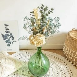 Sortie 🧨 Réconciliation Végétale Décoration De Jardin Bouquet De Fleurs Séchées Pour Dame Jeanne Hortensia Blanc 💯