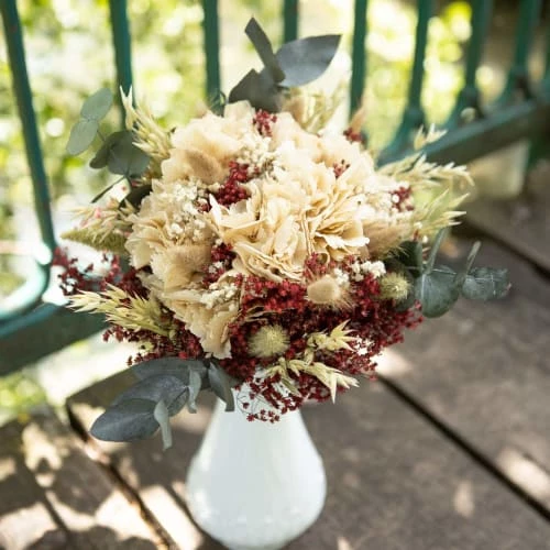 Promo 🥰 Réconciliation Végétale Décoration De Jardin Bouquet De Fleurs Séchées Rouge 🌟 – Image 2