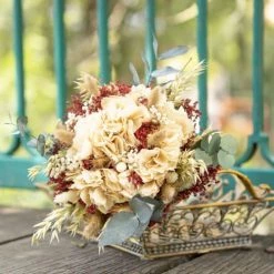 Promo 🥰 Réconciliation Végétale Décoration De Jardin Bouquet De Fleurs Séchées Rouge 🌟