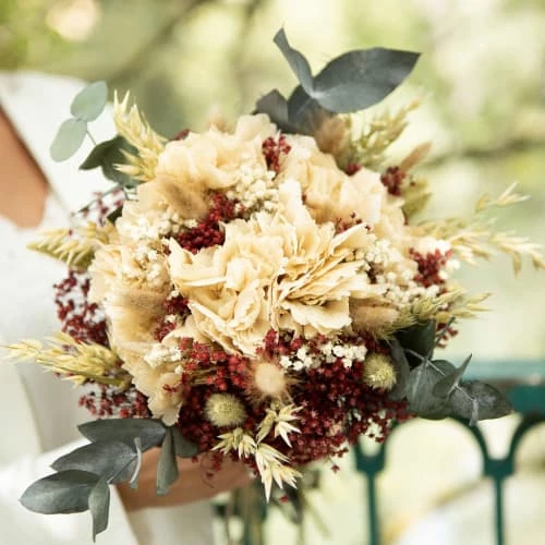 Promo 🥰 Réconciliation Végétale Décoration De Jardin Bouquet De Fleurs Séchées Rouge 🌟 – Image 4