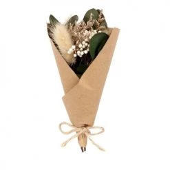 Offres 🛒 Maisons Du Monde Bouquet De Fleurs Séchées Vert Et Blanc - Lot De 2 🥰