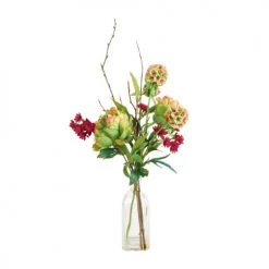 Remise 🎁 Sia Deco Décoration De Jardin Bouquet De Pivoines Et Scabieuses 👏