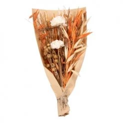 Tout neuf 🌟 Maisons Du Monde Bouquet De Plantes Et Fleurs Séchées Oranges Et Beiges - Lot De 2 🎉