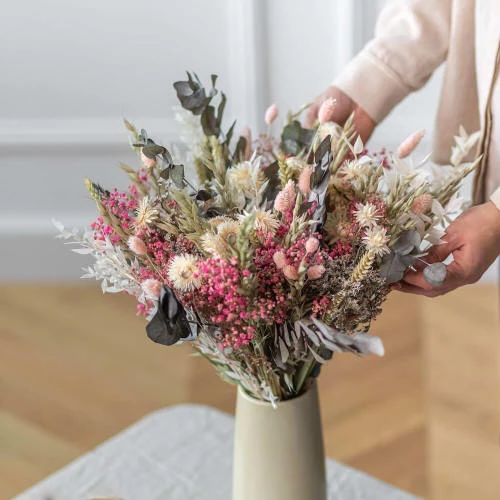 Nouveau 🌟 Flowrette Décoration De Jardin Bouquet Fleurs Séchées Antonin M 💯 – Image 2