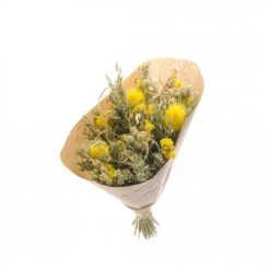 De gros 🧨 Naturalys Décoration De Jardin Bouquet Fleurs Séchées L Jaune D25cm ⌛