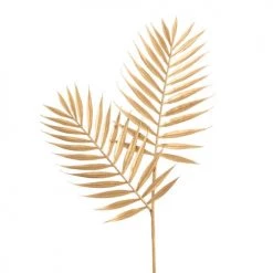 Le moins cher 🛒 Maisons Du Monde Fleurs Artificielles Et Bouquets Branche De Feuilles De Palmier Dorée ✨