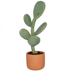 Vente flash 🎉 Maisons Du Monde Fleurs Artificielles Et Bouquets Cactus Artificiel Avec Pot Orange ⌛