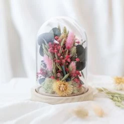 Bon marché 💯 Flowrette Décoration De Jardin Cloche Fleurs Séchées Hector H16cm 👍