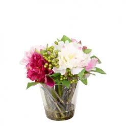 De gros 👍 Sia Deco Décoration De Jardin Composition De Pivoines Et Baies 🔔