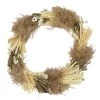Le moins cher 🌟 Ligne Déco Couronne De Fleurs Séchées Lagure Et Pampa D35cm 🎉