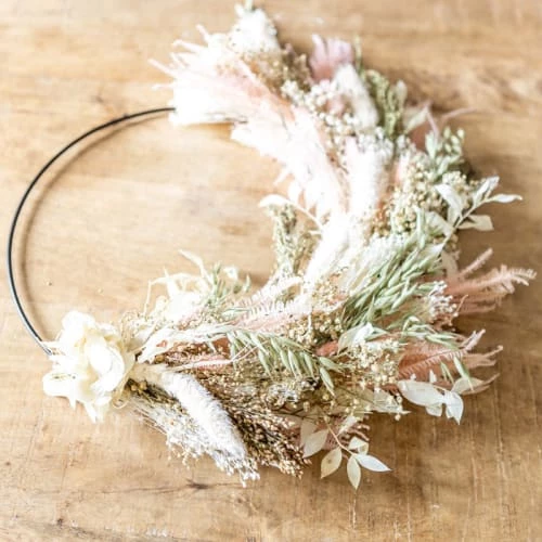 Grosses soldes đ RĂ©conciliation VĂ©gĂ©tale DĂ©coration De Jardin Couronne Murale De Fleurs SĂ©chĂ©es Heidi DiamĂštre 20cm đ â Image 3
