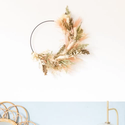 Grosses soldes đ RĂ©conciliation VĂ©gĂ©tale DĂ©coration De Jardin Couronne Murale De Fleurs SĂ©chĂ©es Heidi DiamĂštre 20cm đ â Image 5