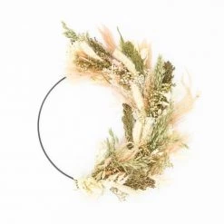 De gros ❤️ Réconciliation Végétale Décoration De Jardin Couronne Murale De Fleurs Séchées Heidi Diamètre 30cm 💯