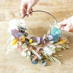 Top 10 ⭐ Réconciliation Végétale Décoration De Jardin Couronne Murale De Fleurs Séchées Hélène D20cm ⭐