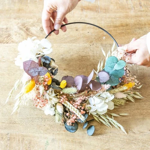 Top 10 ⭐ Réconciliation Végétale Décoration De Jardin Couronne Murale De Fleurs Séchées Hélène D20cm ⭐