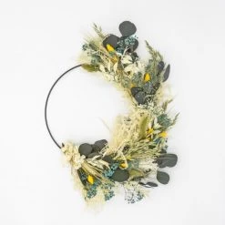 Offres 🤩 Réconciliation Végétale Décoration De Jardin Couronne Murale De Fleurs Séchées Herbert Diamètre 50cm ⌛