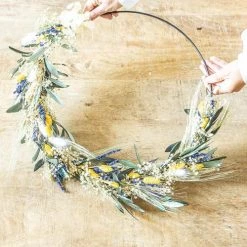 Coupon 🔥 Réconciliation Végétale Décoration De Jardin Couronne Murale De Fleurs Séchées Hugo D50cm ✔️