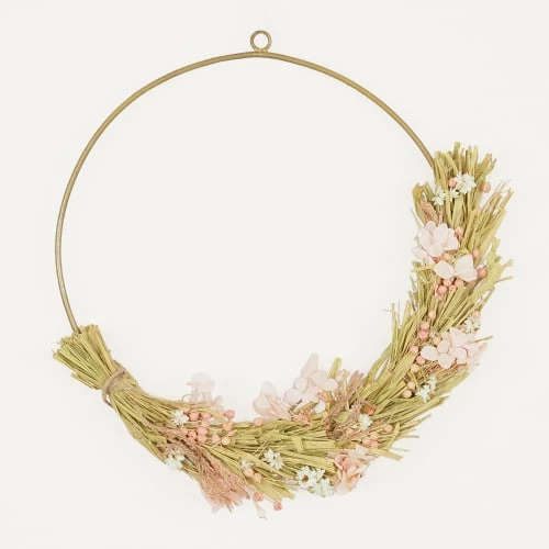 Top 10 🤩 Ligne Déco Décoration Murale Couronne De Fleurs Séchées Naturelles D.35cm 😉 – Image 2