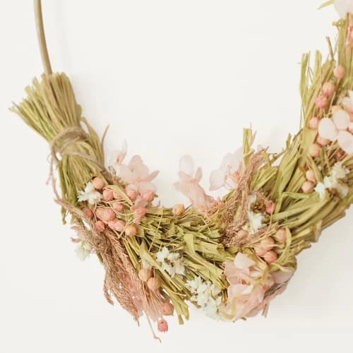 Top 10 🤩 Ligne Déco Décoration Murale Couronne De Fleurs Séchées Naturelles D.35cm 😉 – Image 3