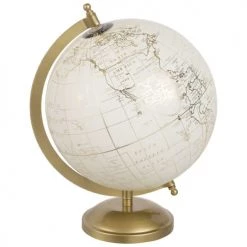 Coupon 🥰 Maisons Du Monde Globes Globe Terrestre Carte Du Monde Crème Et Doré ✨