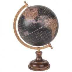 Le moins cher 🔔 Maisons Du Monde Globes Globe Terrestre Carte Du Monde En Manguier Noir 🔥