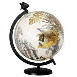 Acheter 😉 Maisons Du Monde Globes Globe Terrestre Carte Du Monde Imprimé Aquatique ⌛