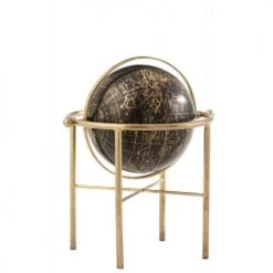 Offres 😉 LANADECO Globes Globe Vintage Métal/plastique Or/noir H36cm ❤️