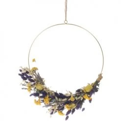 Coupon ✨ Naturalys Décoration De Jardin Kit Création Cercle Fleurs Séchées Diy Bleu Et Jaune ✔️