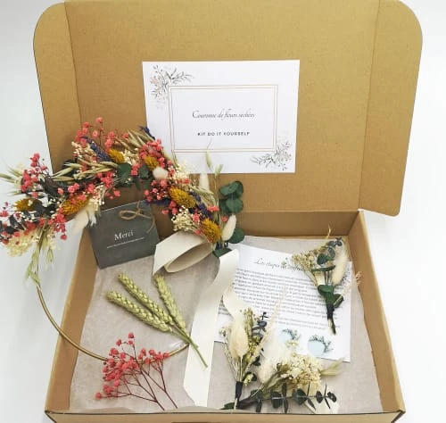 Coupon ✔️ Réconciliation Végétale Kit DIY Couronne Murale De Fleurs Séchées Blanche ✨ – Image 3