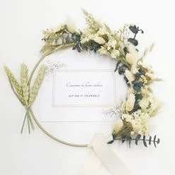 Coupon ✔️ Réconciliation Végétale Kit DIY Couronne Murale De Fleurs Séchées Blanche ✨