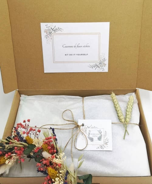 Coupon ✔️ Réconciliation Végétale Kit DIY Couronne Murale De Fleurs Séchées Blanche ✨ – Image 4