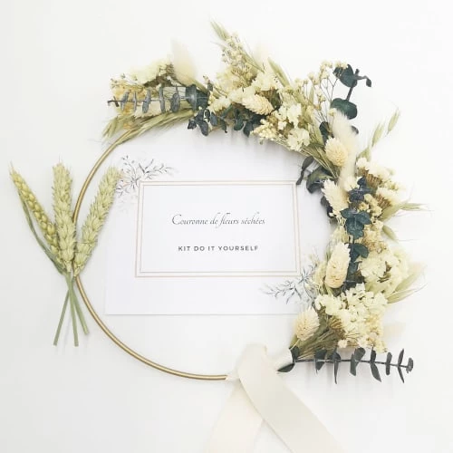 Coupon ✔️ Réconciliation Végétale Kit DIY Couronne Murale De Fleurs Séchées Blanche ✨