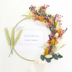 De gros 😀 Réconciliation Végétale Kit DIY Couronne Murale De Fleurs Séchées Rose ✨