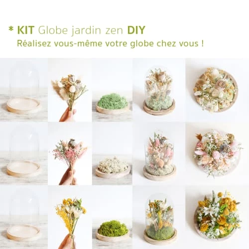 Meilleure affaire ❤️ Origine Atelier Floral Fleurs Séchées Kit DIY Globe Fleurs Séchées Soleil ⌛ – Image 6