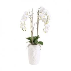 Grosses soldes 🌟 Sia Deco Décoration De Jardin Orchidée Artificielle En Pot Shell 🔥