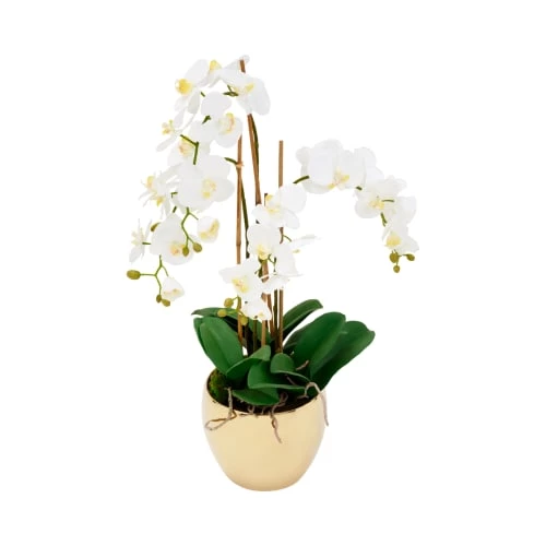 Le moins cher 🤩 Sia Deco Décoration De Jardin Orchidée En Pot Golden H80cm ✨