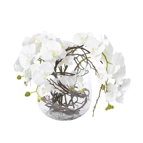 Remise 🧨 Sia Deco Décoration De Jardin Orchidées Sur Lit De Branchages H40cm 🎉