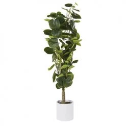 Promo 🤩 Maisons Du Monde Fleurs Artificielles Et Bouquets Plante Artificielle Et Pot En Ciment Noir 🎉