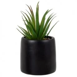 Nouveau 🔥 Maisons Du Monde Fleurs Artificielles Et Bouquets Plante Artificielle Et Pot En Ciment Noir 🎉