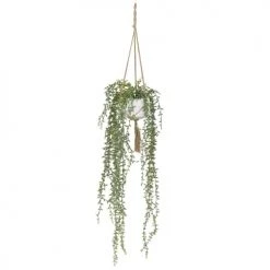 Vente flash ✔️ Maisons Du Monde Fleurs Artificielles Et Bouquets Plante Artificielle Suspendue Pot En Ciment 😍
